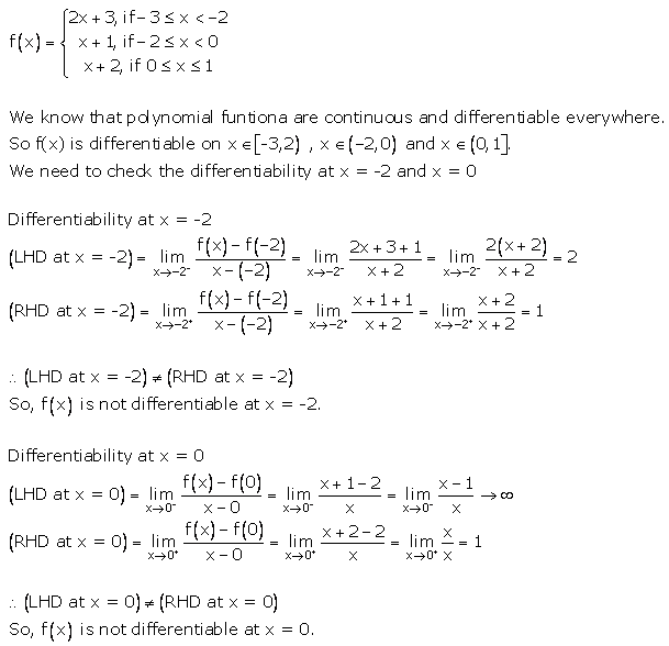 RD Sharma Class 12 Solutions Chapter 10 Differentiability Ex 10.2 Q7