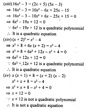 RD Sharma Class 10 Solutions Quadratic Equations 