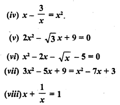 Quadratic Equations Class 10 RD Sharma 