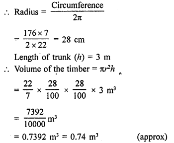 RD Sharma Class 9 Book Chapter 19 Surface Areas and Volume of a Circular Cylinder