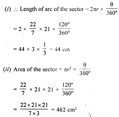 RD Sharma Class 10 Solution Chapter 15 Areas related to Circles