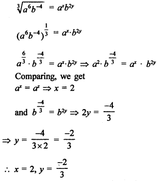 Exponents of Real Numbers Problems With Solutions PDF RD Sharma Class 9 Solutions