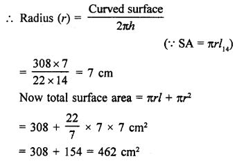 RD Sharma Class 9 Questions Chapter 20 Surface Areas and Volume of A Right Circular Cone