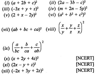 RD Sharma Class 9 Chapter 4 Algebraic Identities Ex 4.2