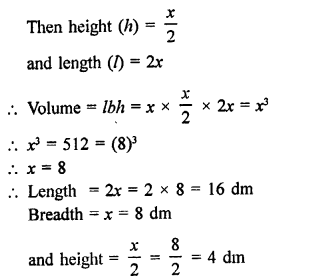 Surface Areas and Volume of a Cuboid and Cube Class 9 RD Sharma Solutions
