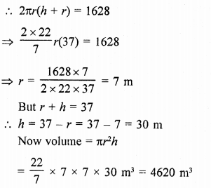 RD Sharma Mathematics Class 9 Solutions Chapter 19 Surface Areas and Volume of a Circular Cylinder