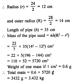 Class 9 RD Sharma Solutions Chapter 19 Surface Areas and Volume of a Circular Cylinder