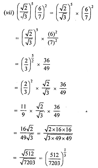 Exponents of Real Numbers Class 9 RD Sharma Solutions