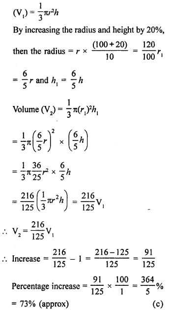 Class 9 RD Sharma Solutions Chapter 20 Surface Areas and Volume of A Right Circular Cone