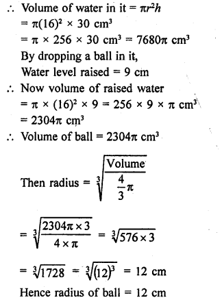 Class 9 Maths Chapter 21 Surface Areas and Volume of a Sphere RD Sharma Solutions