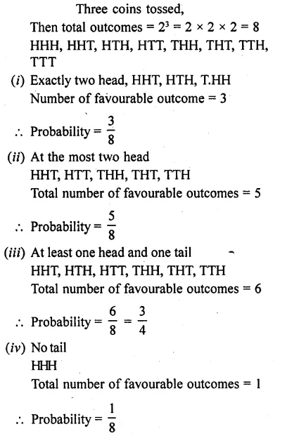 RD Sharma Class 10 Solutions Probability 