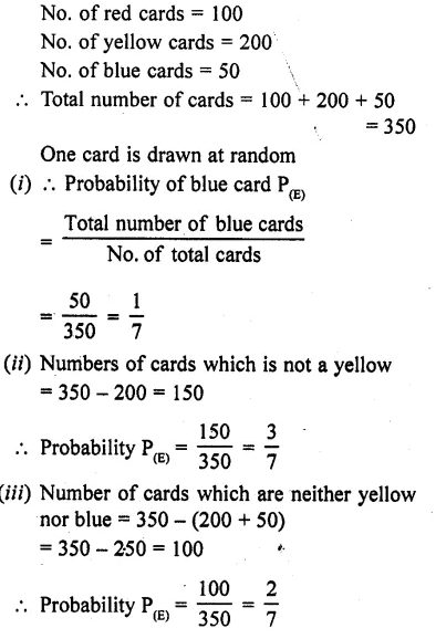 RD Sharma Maths Class 10 Solutions Chapter 13 Probability 