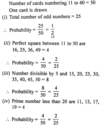 RD Sharma Class 10 Maths Chapter 13 Probability 