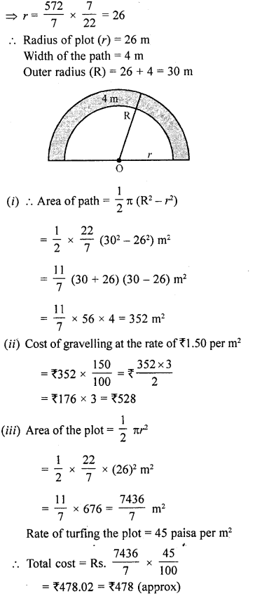 RD Sharma 10 Solutions Chapter 15 Areas related to Circles
