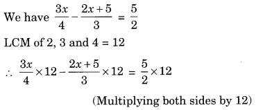 Extra Questions for Class 8 Maths Linear Equations in One Variable Q8.1