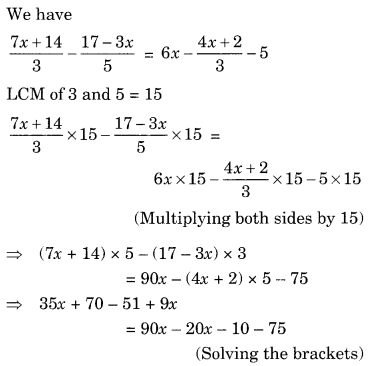 Extra Questions for Class 8 Maths Linear Equations in One Variable Q14.1