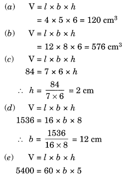 Mensuration NCERT Extra Questions for Class 8 Maths Q12.1