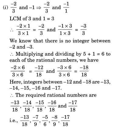Rational Numbers Class 7 Extra Questions Maths Chapter 9 Q10.1