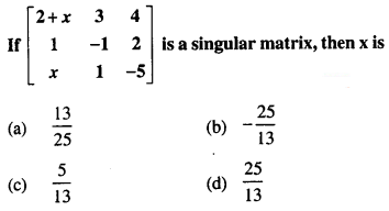 Maths MCQs for Class 12 with Answers Chapter 4 Determinants Q35