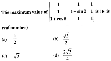 Maths MCQs for Class 12 with Answers Chapter 4 Determinants Q54