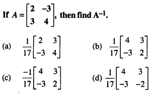 Maths MCQs for Class 12 with Answers Chapter 4 Determinants Q40