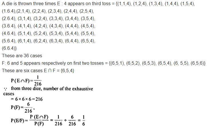 Class 12 Maths NCERT Solutions Chapter 13 Probability Ex 13.1 Q 8