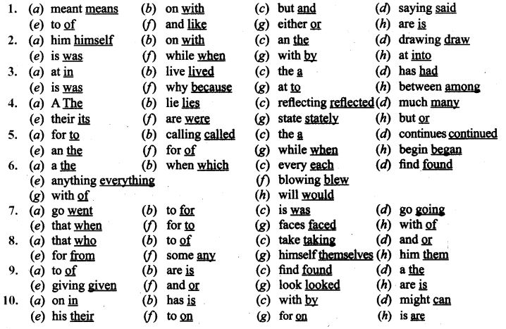 Editing In English Grammar Exercises For Class 9