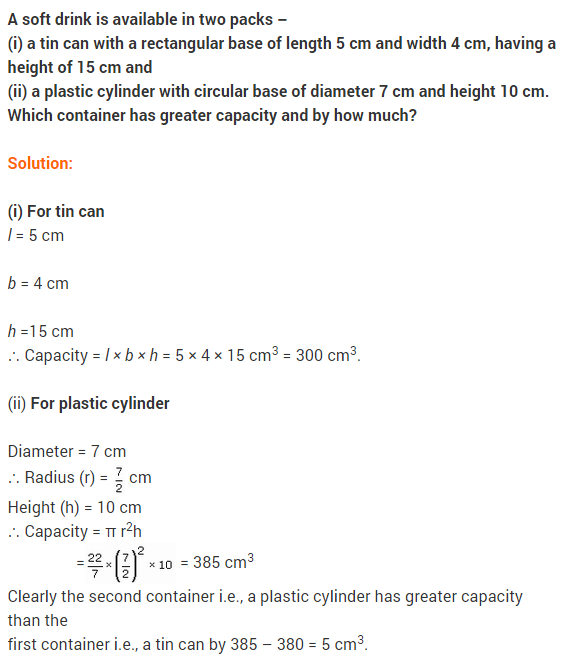 Maths NCERT Solutions Class 9 Chapter 13 Surface Areas and Volumes Ex 13.6 A3