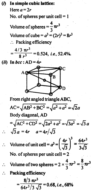 NCERT Solutions For Class 12 Chemistry Chapter 1 The Solid State Exercises Q10
