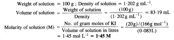 NCERT Solutions For Class 12 Chemistry Chapter 2 Solutions Textbook Questions Q5.1