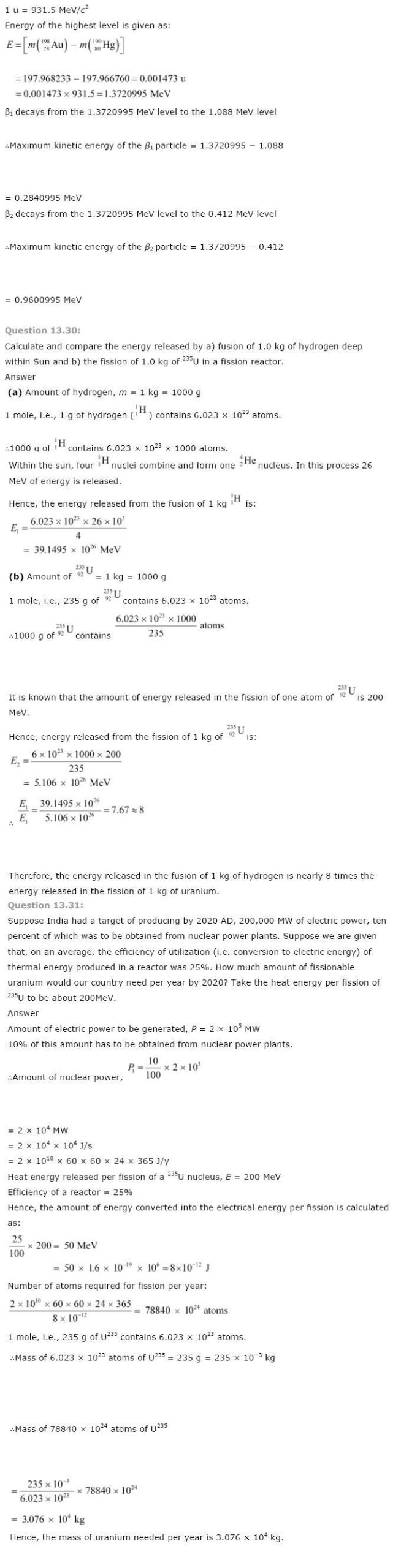 NCERT Solutions For Class 12 Physics Chapter 13 Nuclei 7