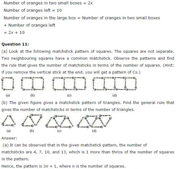 NCERT Solutions For Class 6 Maths Chapter 11 Algebra Ex 11.1 Q7