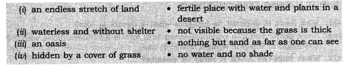 NCERT Solutions For Class 7 English - Chapter 3 The Desert Q3