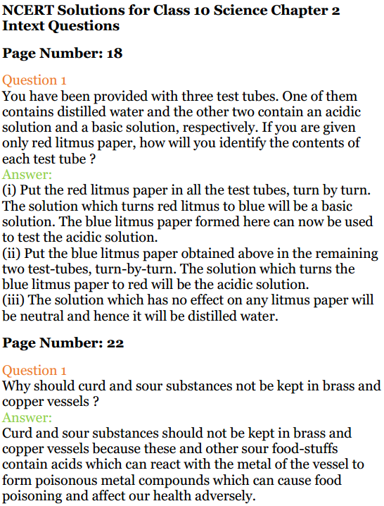 ncert solutions for class 10 science chapter 2