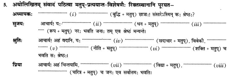 NCERT Solutions for Class 10th Sanskrit Chapter 4 Pratyayah 17