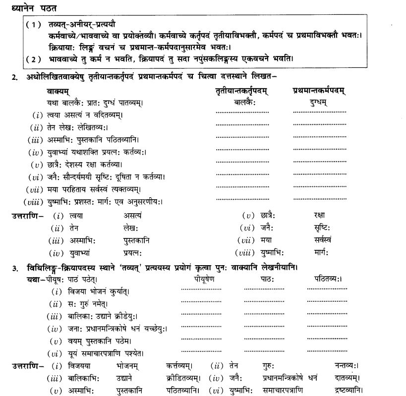 NCERT Solutions for Class 10th Sanskrit Chapter 4 Pratyayah 3