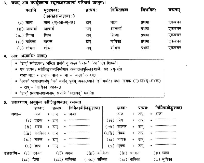 NCERT Solutions for Class 10th Sanskrit Chapter 4 Pratyayah 36