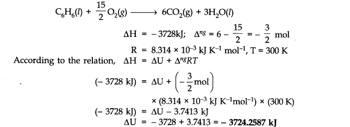 NCERT Solutions for Class 11 Chemistry Chapter 6 Thermodynamics SAQ Q1