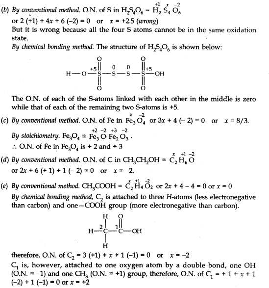 NCERT Solutions for Class 11 Chemistry Chapter 8 Redox Reactions Q2.1