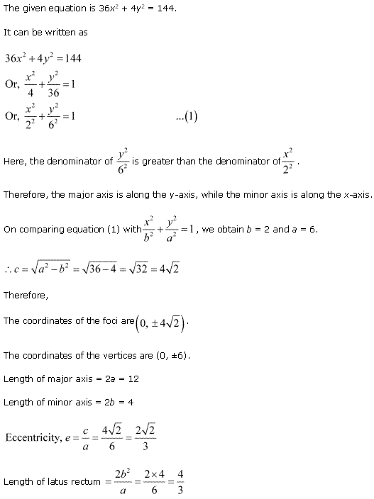 NCERT Solutions for Class 11 Maths Chapter 11 Conic Sections Ex 11.3 Q7.1