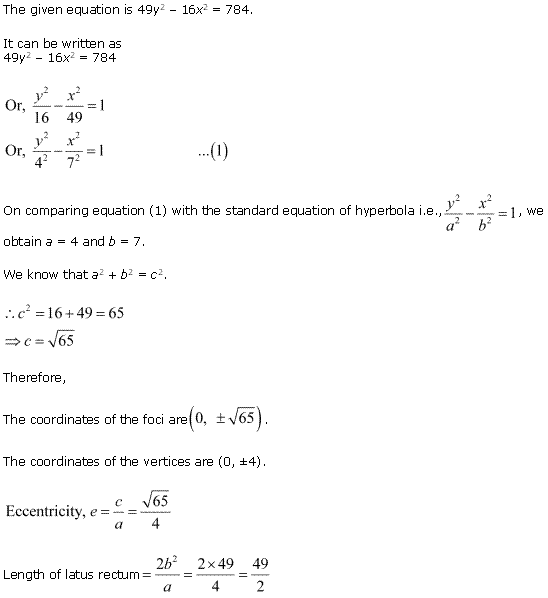 NCERT Solutions for Class 11 Maths Chapter 11 Conic Sections Ex 11.4 Q6.1