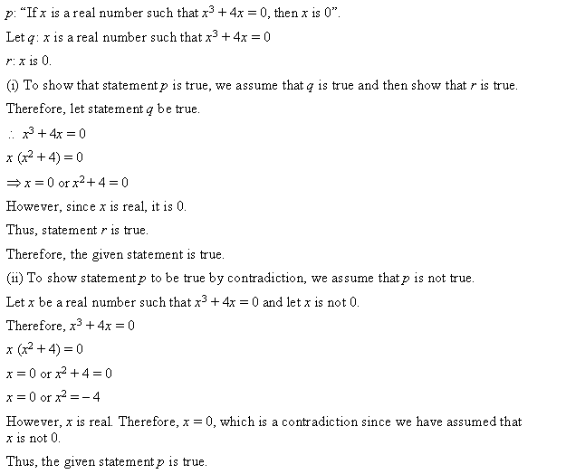 NCERT Solutions for Class 11 Maths Chapter 14 Mathematical Reasoning Ex 14.5 Q1.1