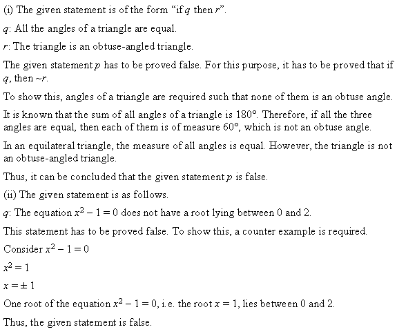 NCERT Solutions for Class 11 Maths Chapter 14 Mathematical Reasoning Ex 14.5 Q4.1