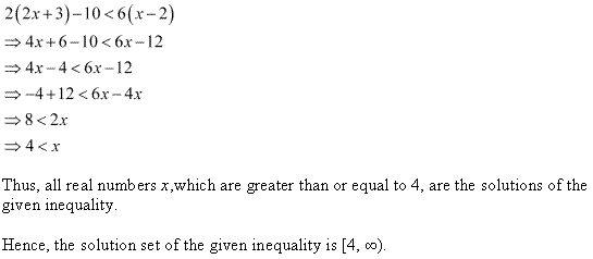 NCERT Solutions for Class 11 Maths Chapter 6 Linear Inequalities Ex 6.1 Q13.1
