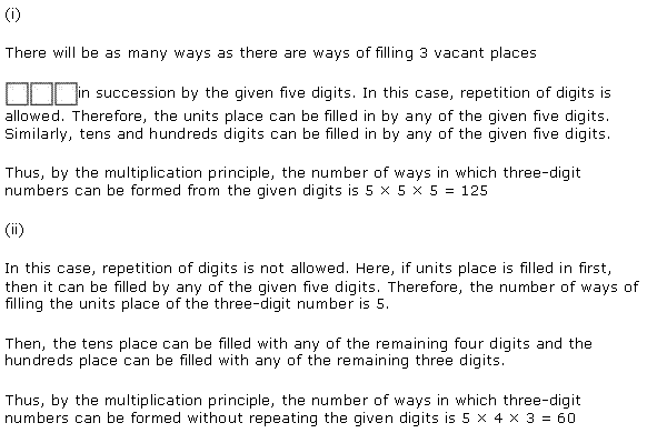 NCERT Solutions for Class 11 Maths Chapter 7 Permutation and Combinations Ex 7.1 Q1.1