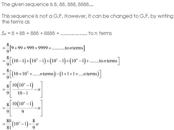 NCERT Solutions for Class 11 Maths Chapter 9 Sequences and Series Ex 9.3 Q18.1