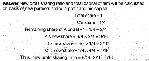 NCERT Solutions for Class 12 Accountancy Chapter 3 Reconstitution of a Partnership Firm – Admission of a Partner Q31