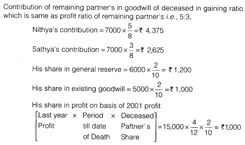 NCERT Solutions for Class 12 Accountancy Chapter 4 Reconstitution of a Partnership Firm – Retirement Death of a Partner Numerical Questions Q14.8