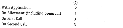 NCERT Solutions for Class 12 Accountancy Part II Chapter 1 Accounting for Share Capital Numerical Questions Q16