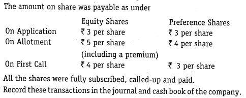 NCERT Solutions for Class 12 Accountancy Part II Chapter 1 Accounting for Share Capital Numerical Questions Q6